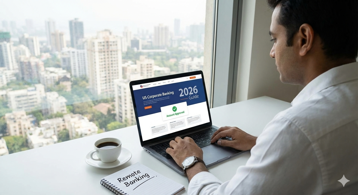 Remote Banking: How to Open a US Corporate Bank Account from India (2026 Guide)